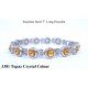 Topaz Crystal Silver Stainless Steel Bracelet
